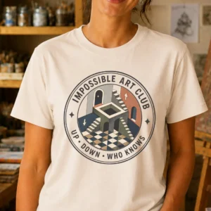 optical illusion shirt impossible art club