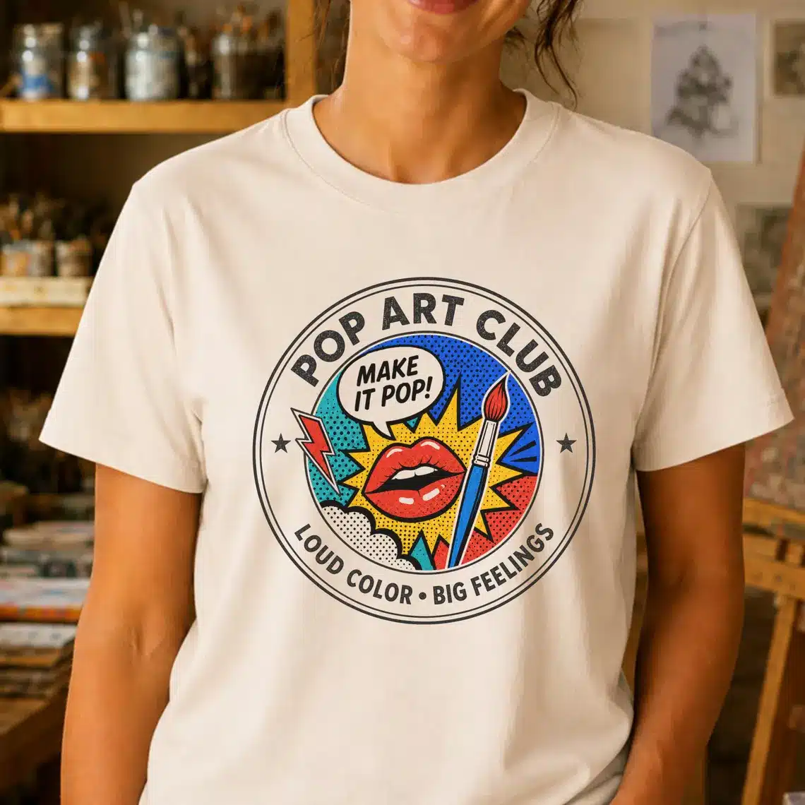 pop art shirt pop art club design