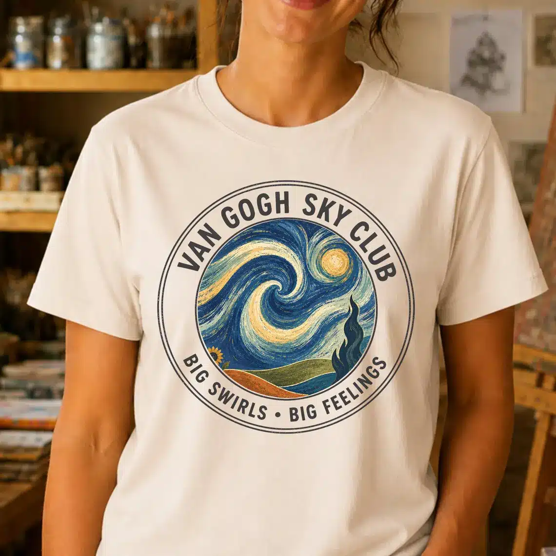starry night shirt van gogh sky club
