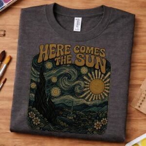 sunflower teacher shirt here comes the sun design