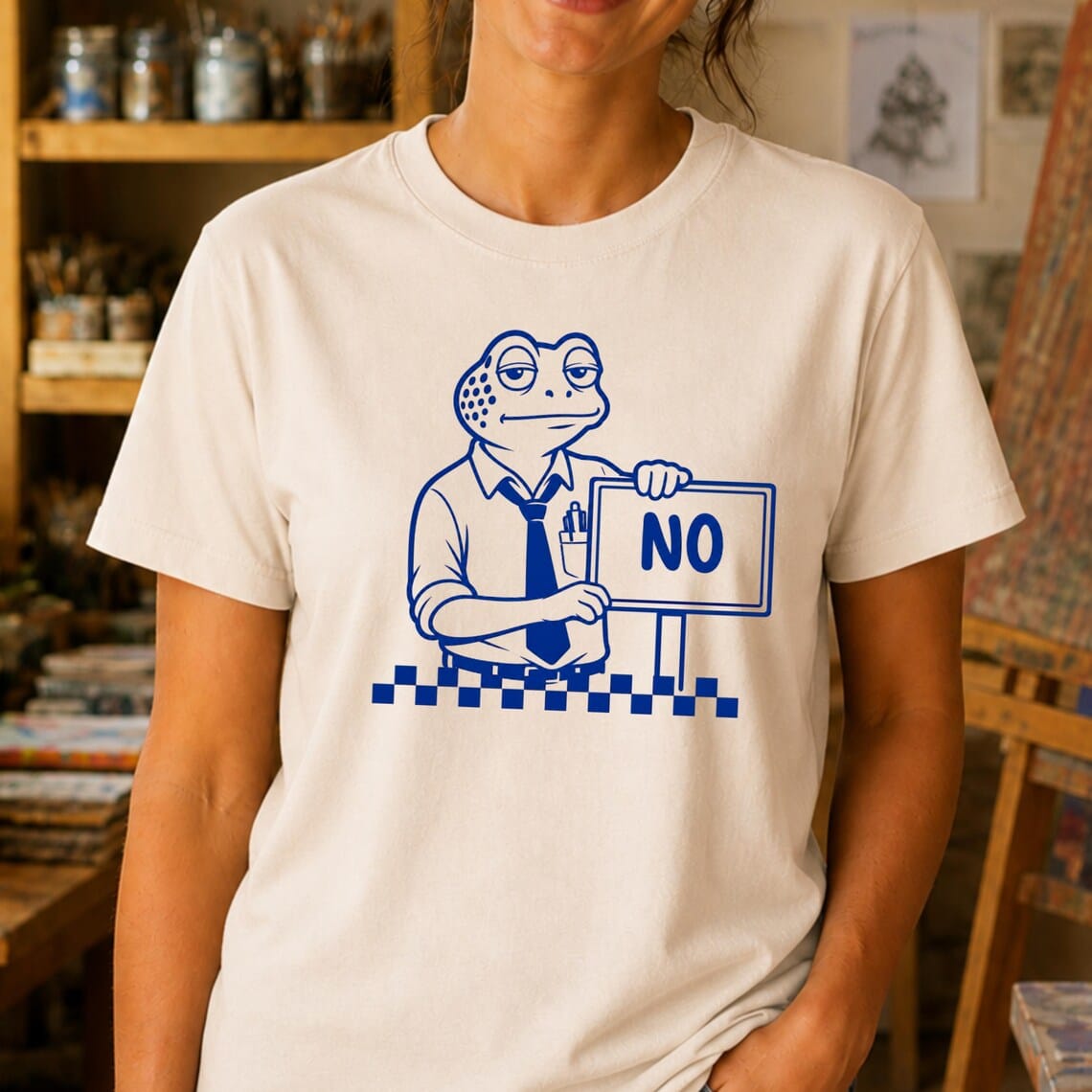 teacher boundaries shirt funny frog no sign