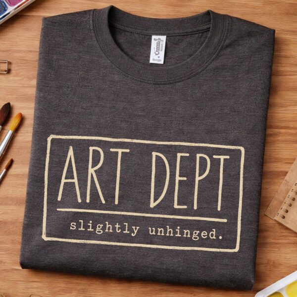 Creative Department Shirt – Art Dept Slightly Unhinged Funny Tee - Image 2
