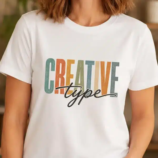 Creative Typography Shirt – Creative Type Artist Graphic Inspirational Tee - Image 3