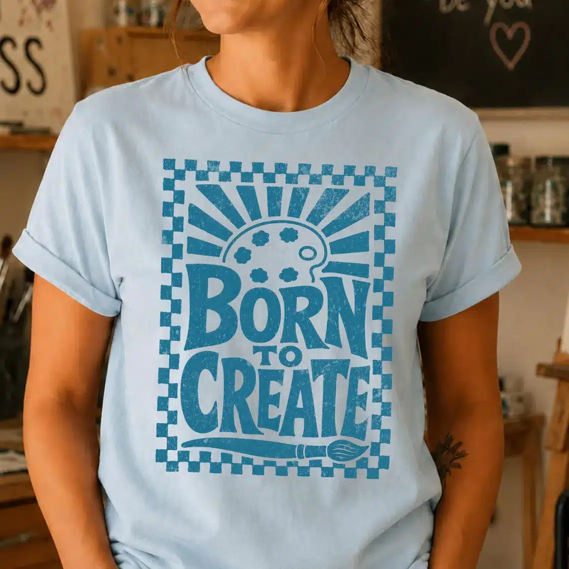Creative artist shirt featuring Born to Create design