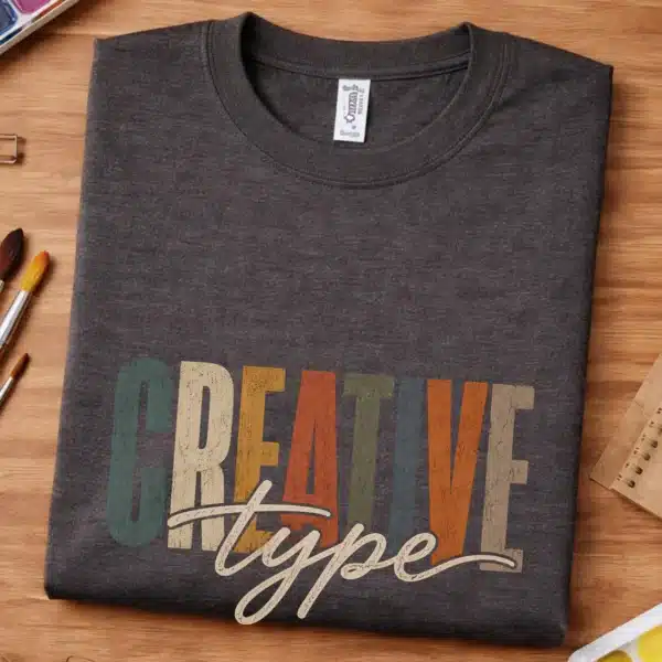 Creative Typography Shirt – Creative Type Artist Graphic Inspirational Tee - Image 2