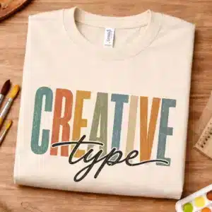 Creative typography shirt featuring Creative Type design