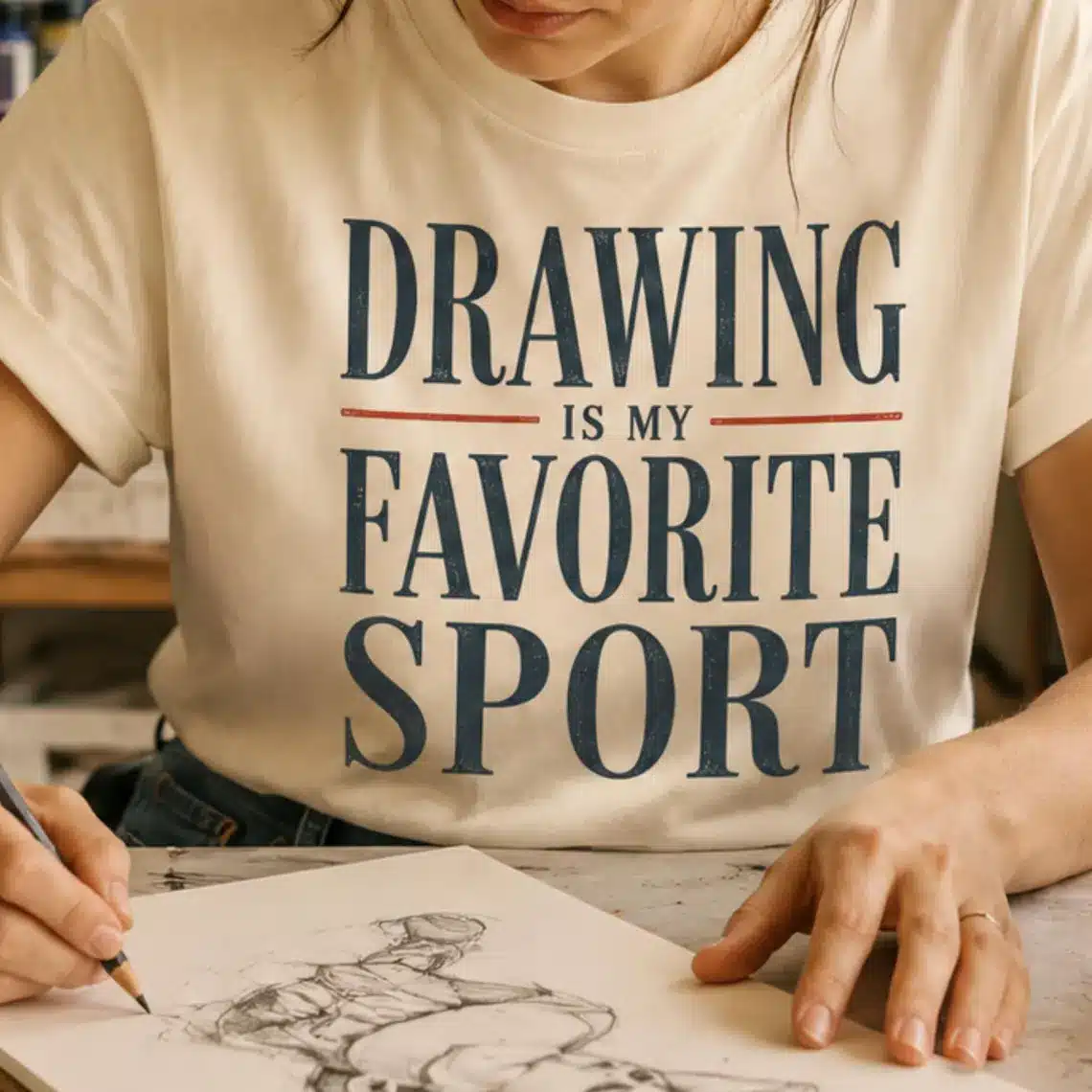 Drawing lover shirt featuring Drawing Is My Favorite Sport design