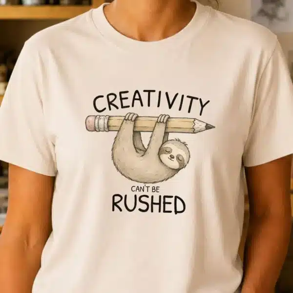 Creative Process Shirt – Creativity Can't Be Rushed Artist Creative Cute Tee - Image 3
