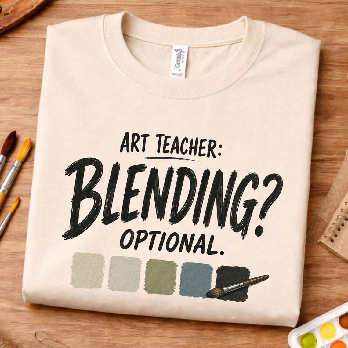 Painting techniques shirt featuring Blending Optional design