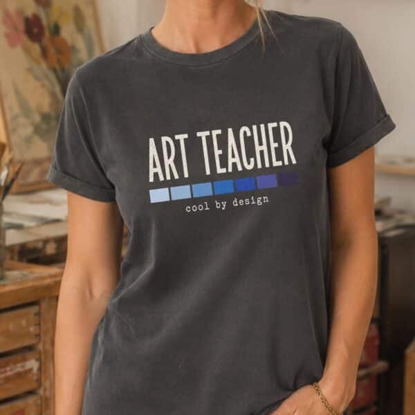 Cool Art Teacher Shirt – Cool by Design Funny Teacher Tee - Image 3