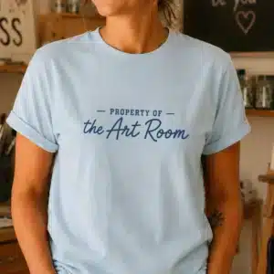 Art teacher gift shirt featuring Property of the Art Room design