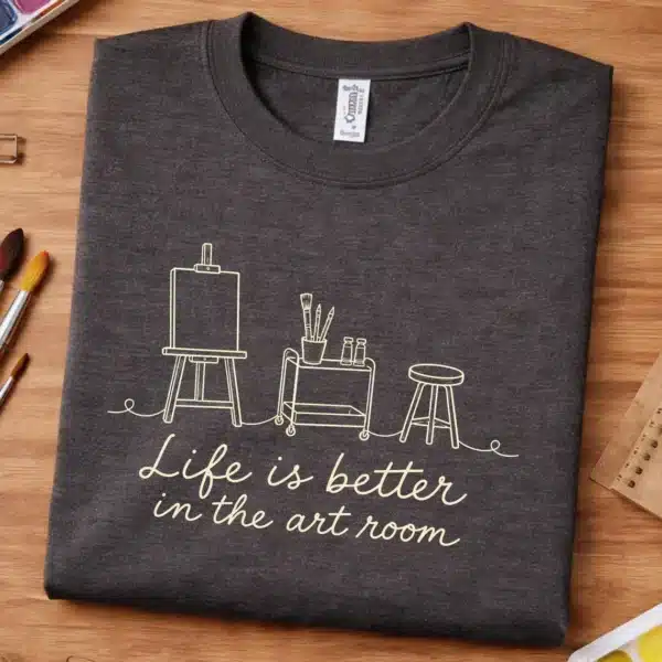 Art Teacher Life Shirt – Life Is Better at the Art Room Inspiring Tee - Image 2