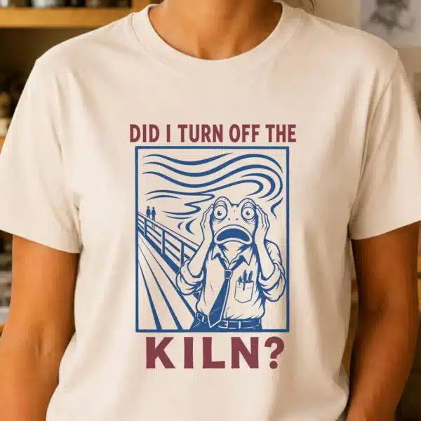 Pottery Humor Shirt – Did I Turn Off the Kiln Funny Tee - Image 3