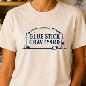 Glue stick shirt featuring Glue Stick Graveyard design