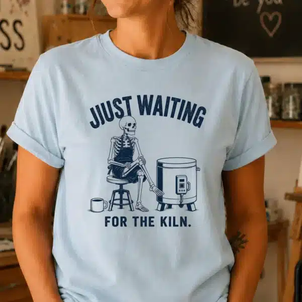 Ceramic Artist Shirt – Just Waiting for the Kiln Funny Tee - Image 3