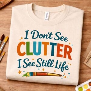 Still life shirt featuring I Don't See Clutter I See Still Life design