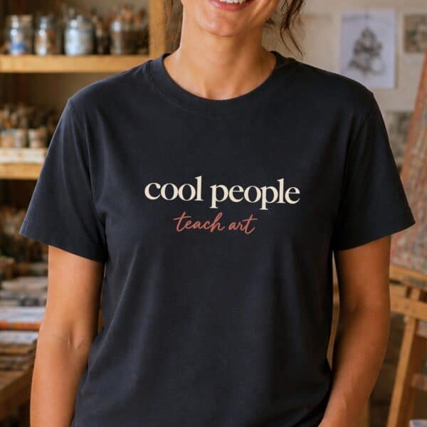 Art Teacher Gift Shirt – Cool People Teach Art Funny Tee - Image 2
