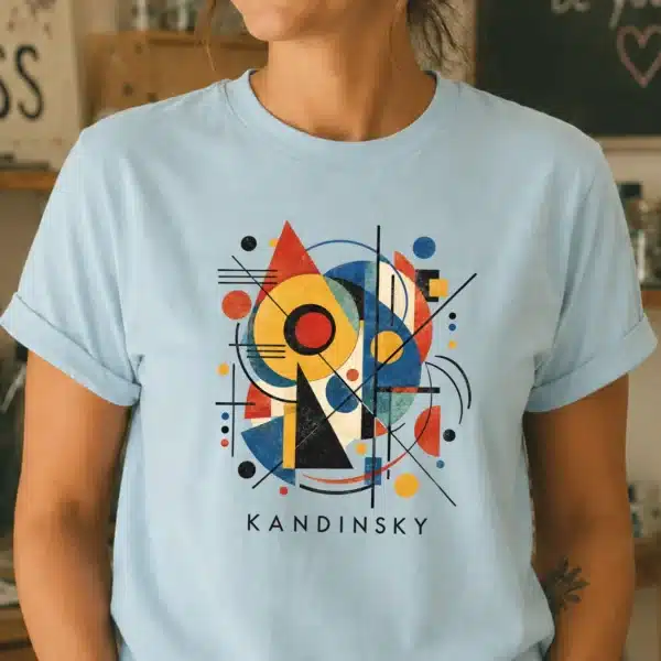 Kandinsky Shirt – Abstract Geometric Art Colorful Graphic Tee - Image 2