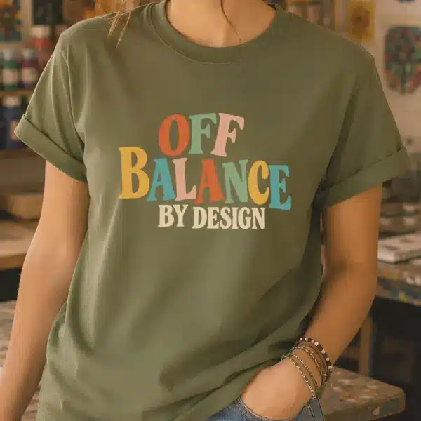 Graphic Design Teacher Shirt Funny  – Off Balance by Design - Image 2