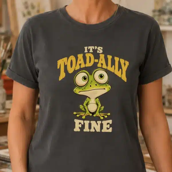 Funny Frog Shirt – It's Toad-ally Fine Art Teacher Tee - Image 2