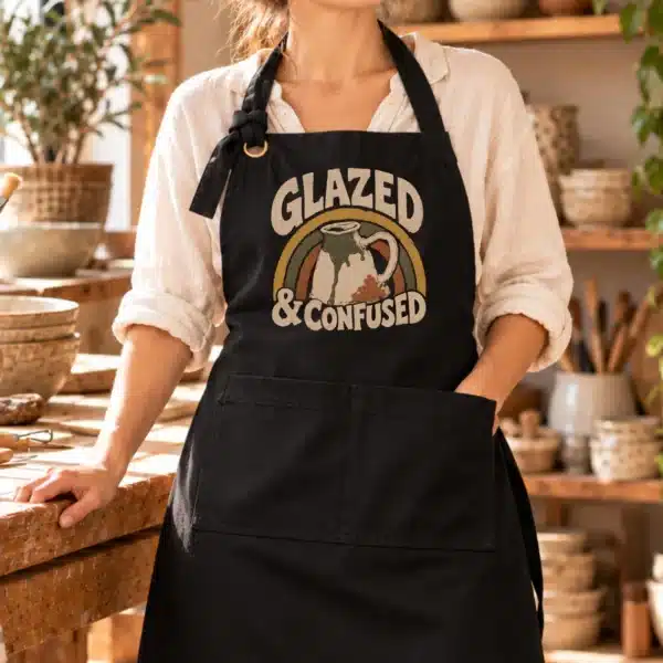 Funny Pottery Apron – Glazed and Confused - Image 3