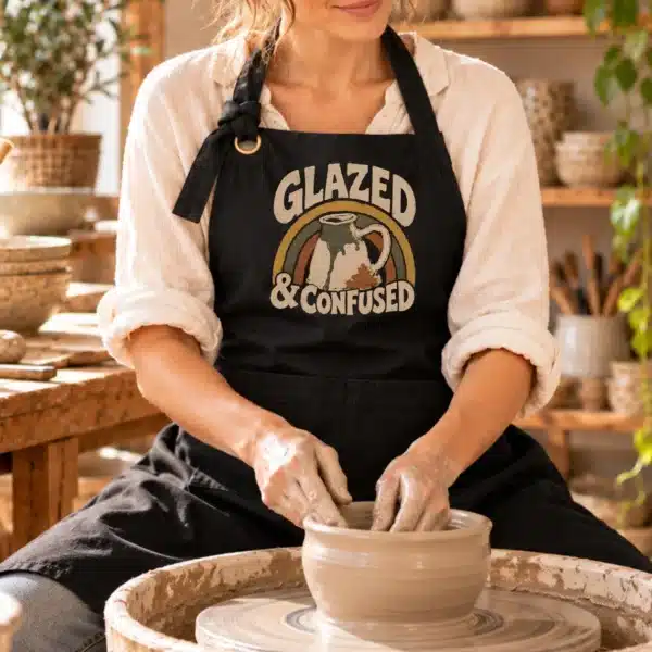 Funny Pottery Apron – Glazed and Confused - Image 2