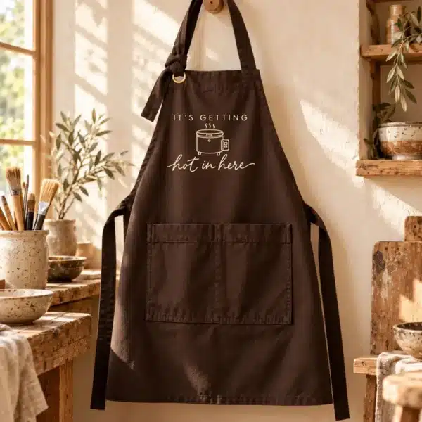 Ceramics Apron – It's Getting Hot in Here Kiln Funny Design - Image 3