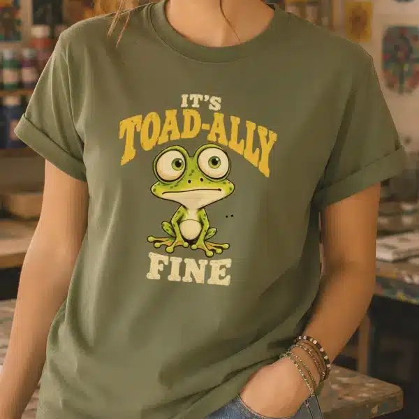 Funny Frog Shirt – It's Toad-ally Fine Art Teacher Tee - Image 3