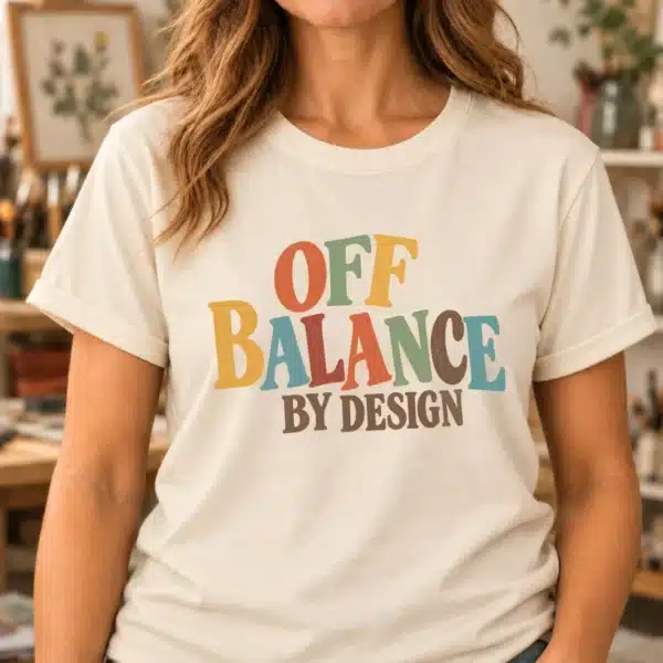 Graphic Design Teacher Shirt Funny  – Off Balance by Design - Image 3