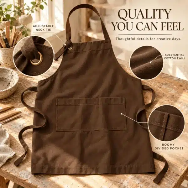 Pottery Apron – Life Is Better at the Wheel Inspiring Apron - Image 4