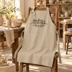 Pottery apron featuring Life Is Better at the Wheel