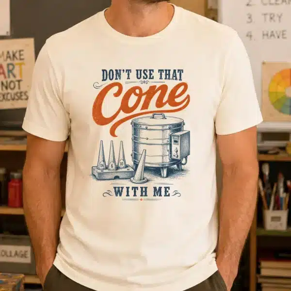 Pottery Pun Shirt – Don't Use That Cone With Me Funny Tee - Image 2